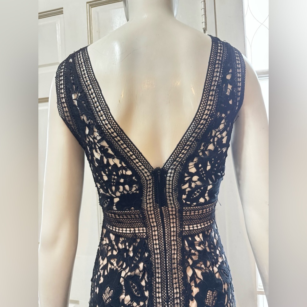 Astr Sexy Black and Cream Lace Mini Dress Size XS - Picture 11 of 15